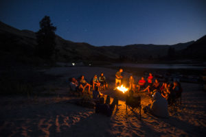 Riverside Camping, Lower Salmon Canyon, Near Lewiston, Idaho. Photo Credit: Idaho Tourism