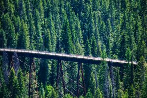 Biking, Route of the Hiawatha, Near Wallace, Idaho. Photo Credit: Idaho Tourism